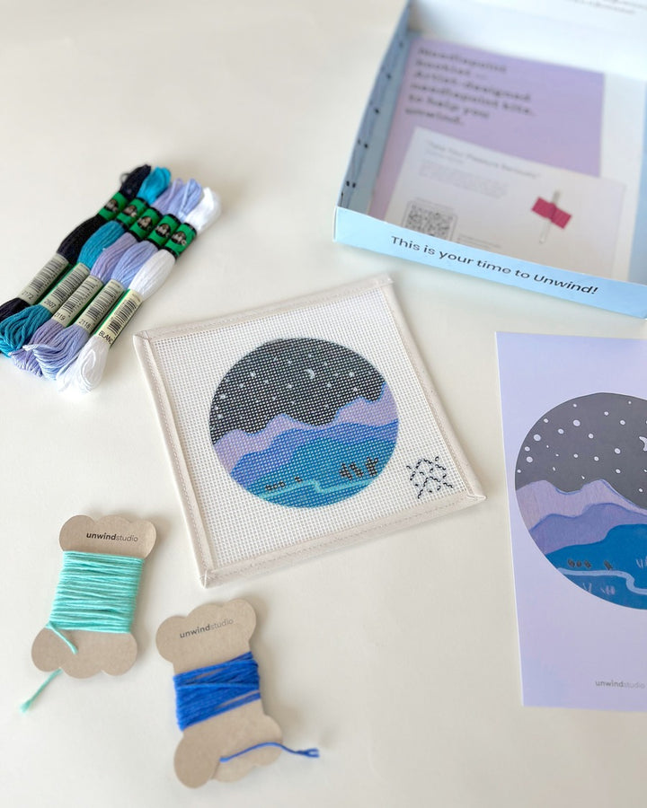 Starry Night Needlepoint Ornament Kit
