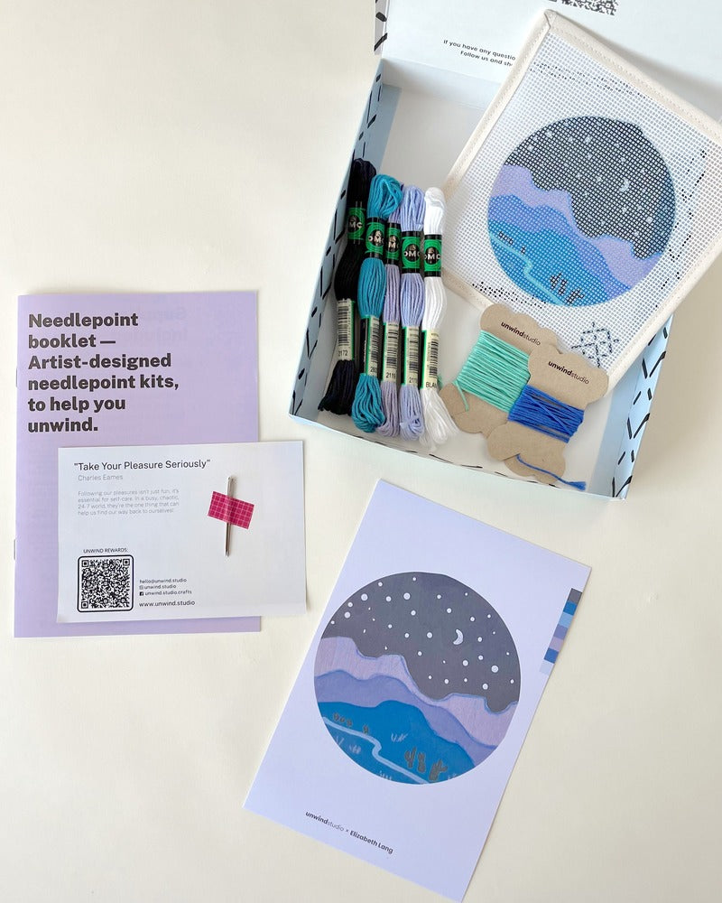 Starry Night Needlepoint Ornament Kit