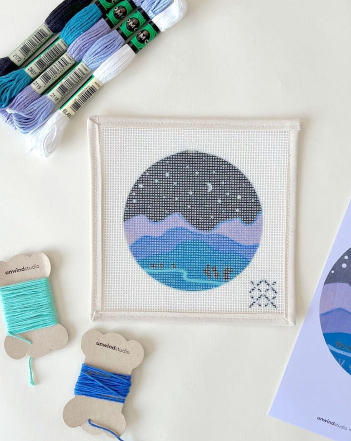 Starry Night Needlepoint Ornament Kit