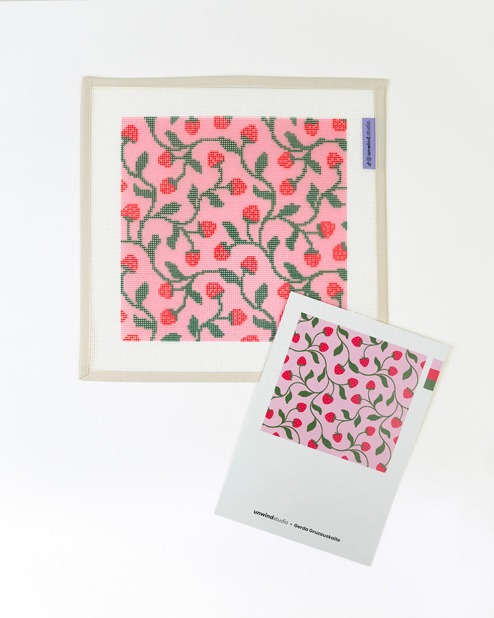 Strawberries Needlepoint Kit
