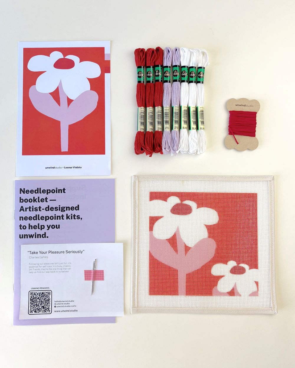Sunny Sunday Needlepoint Sunglasses Case Kit by Unwind Studio