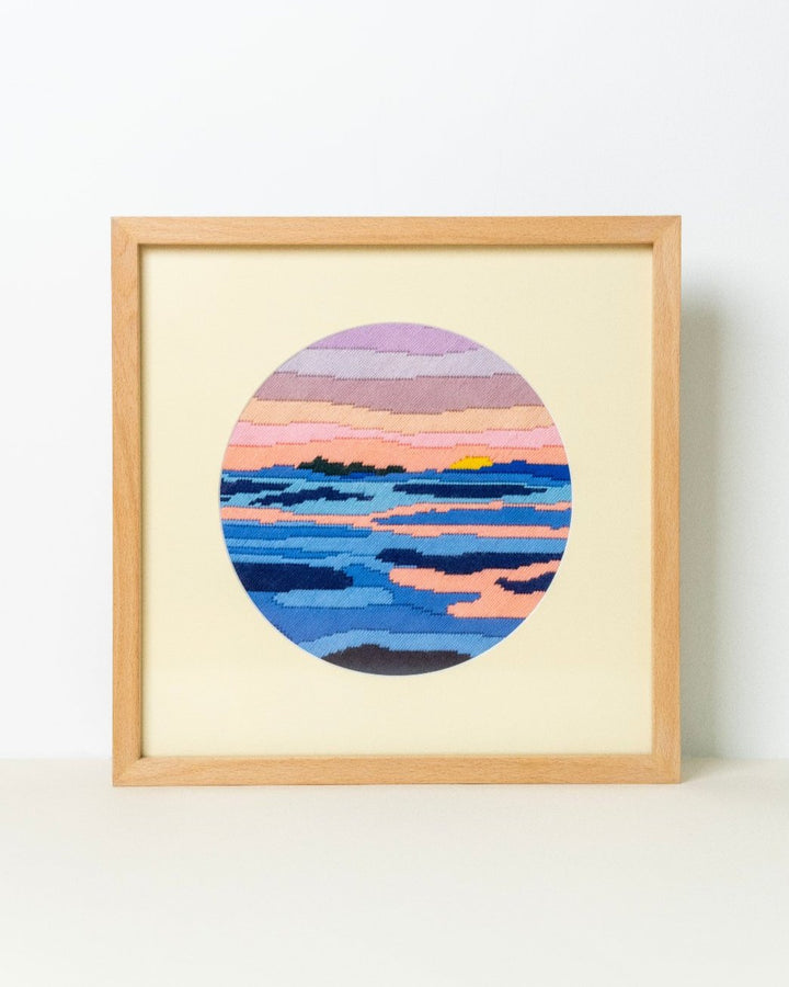 Sunset Ocean Scene Needlepoint Kit