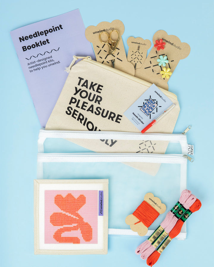NEEDLEPOINT STARTER KIT Petals