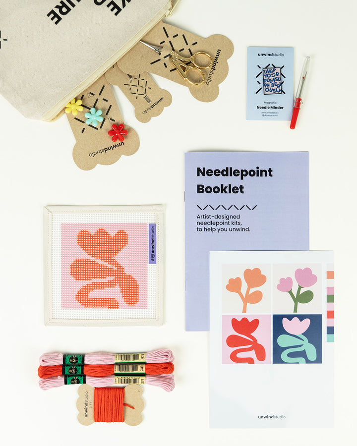 NEEDLEPOINT STARTER KIT Petals