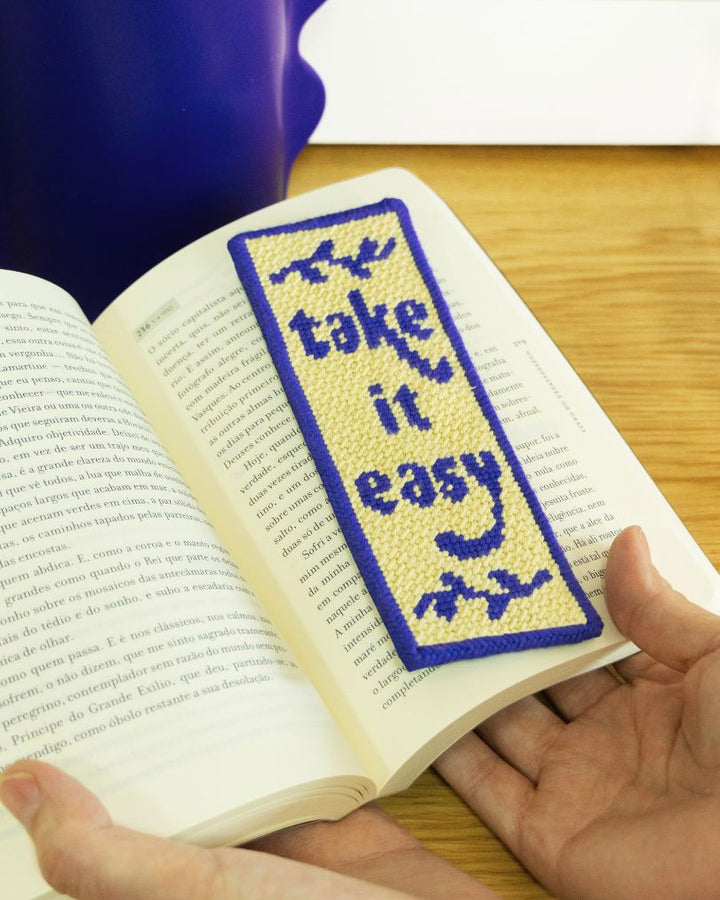 Take It Easy Bookmark Needlepoint Kit (Counted Canvas Kit)