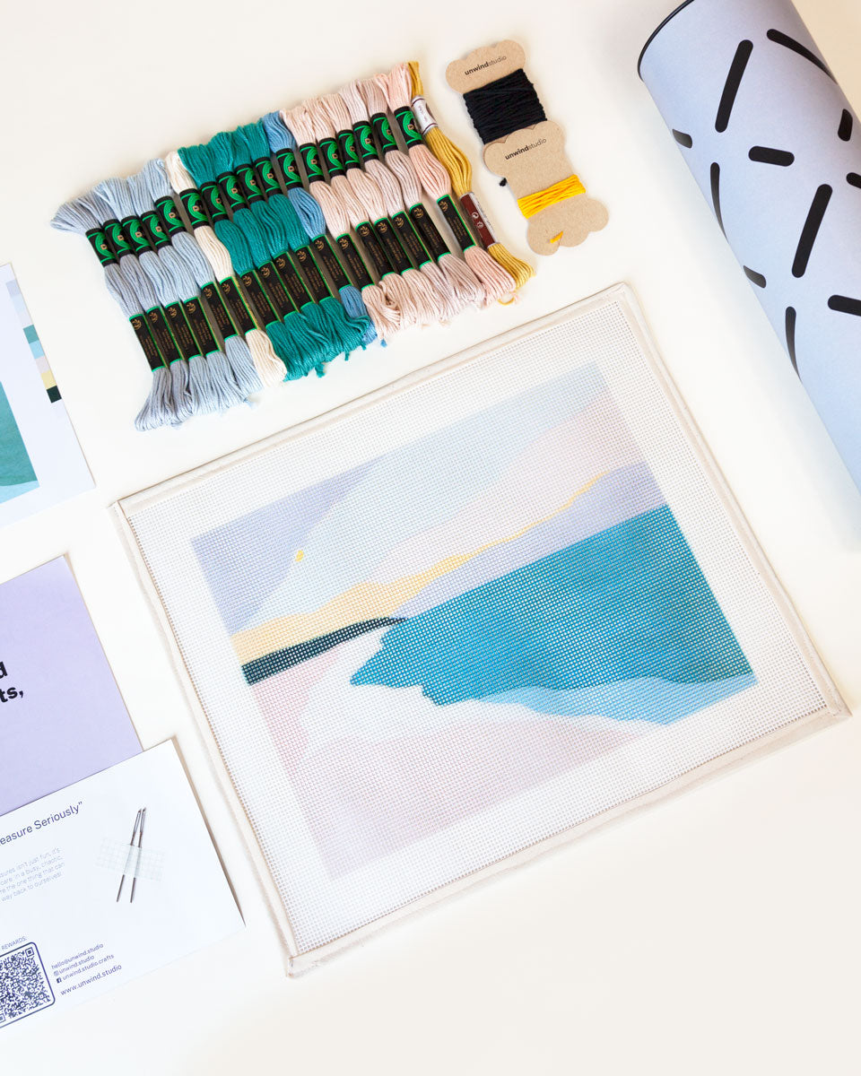 The Beach Needlepoint Kit by Unwind Studio