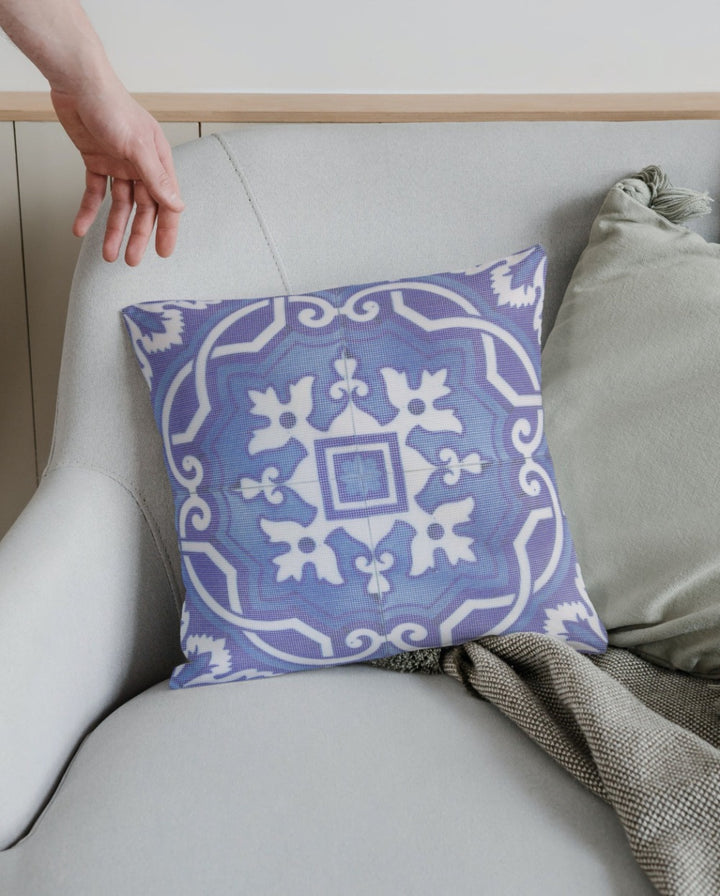 Portuguese Tile Needlepoint Cushion Kit by Unwind Studio