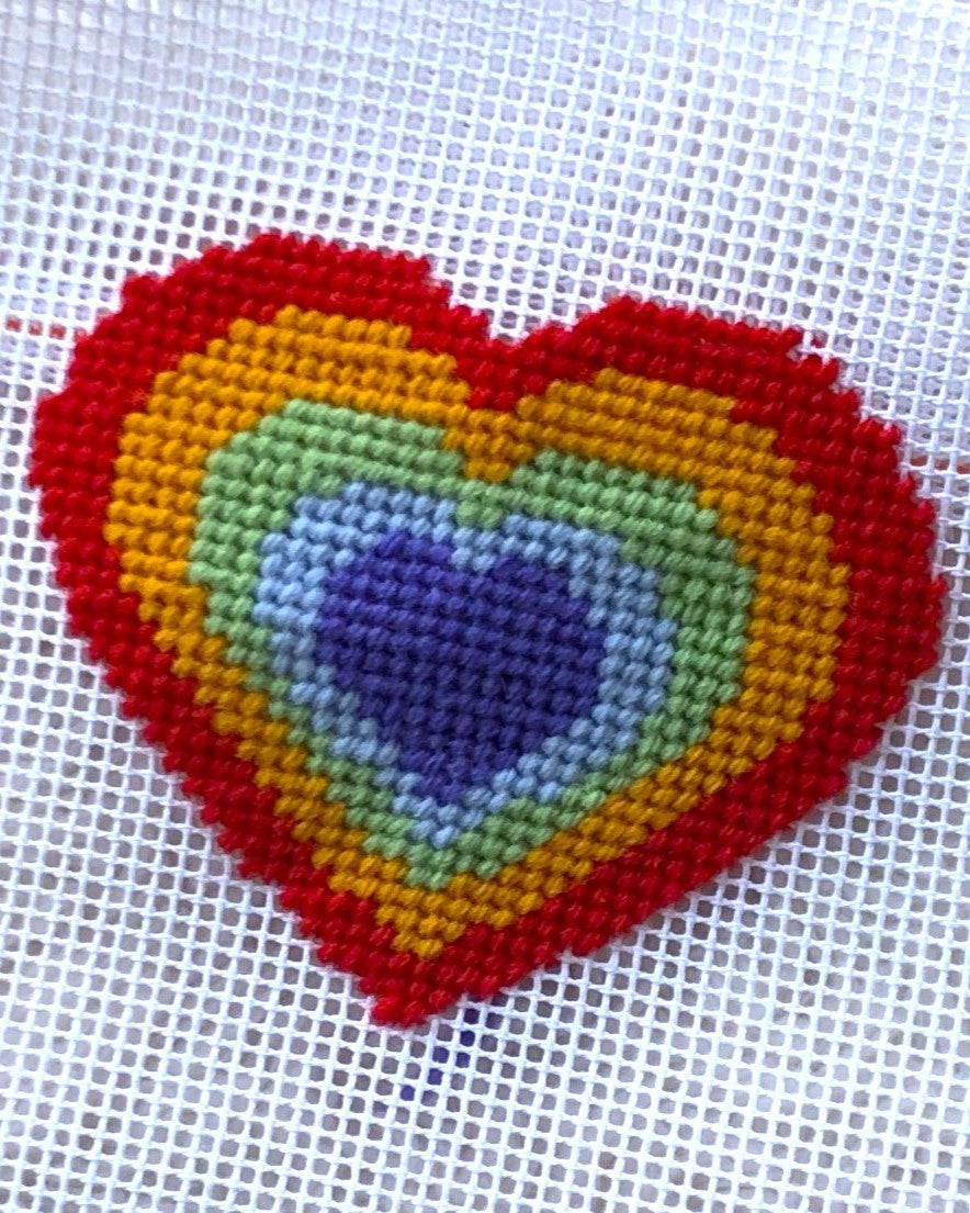 Creative Kids Cross Stitch Fun Heart Plastic Canvas Kit Crafts New