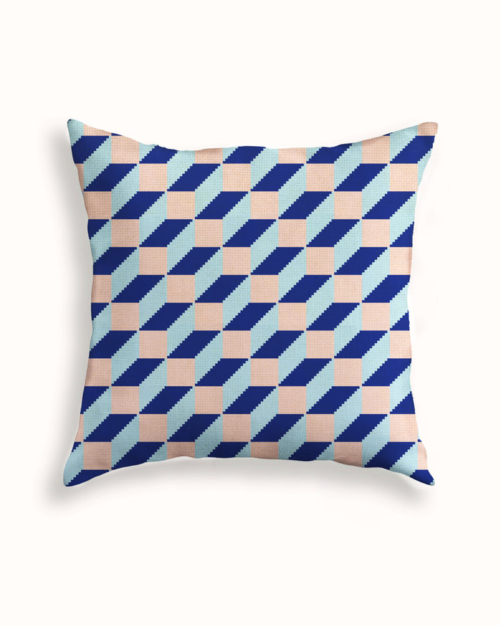 Tumbling Blocks V1: Needlepoint Cushion Kit (Counted Canvas)