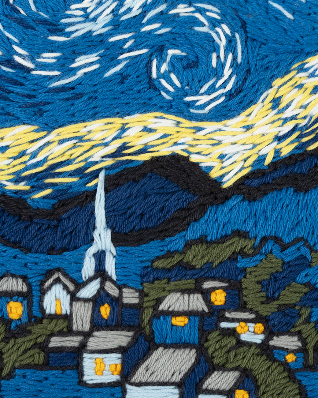 OWN4B Kreuzstich-Set „Sternennacht“ Von Van Gogh – 11 CT, 59x45 Cm, Vorgedruckt, Mit Garn & Nadeln, Ohne Rahmen, Für Anfänger & Profis