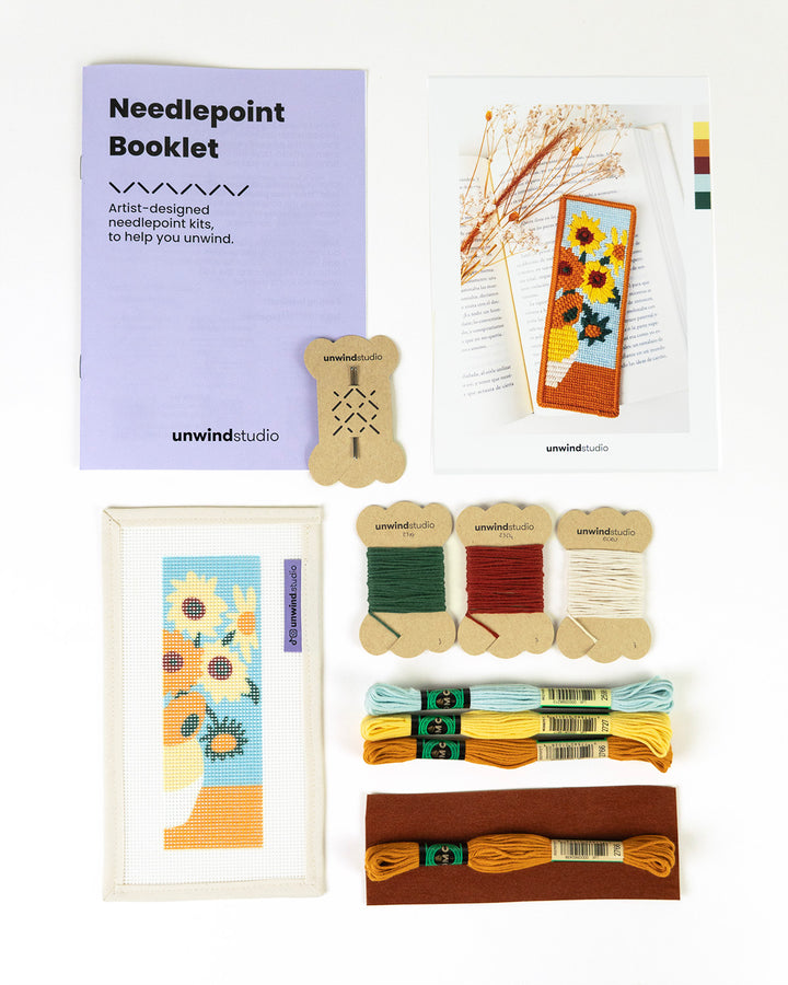 Van Gogh "Sunflowers" Bookmark Needlepoint Kit