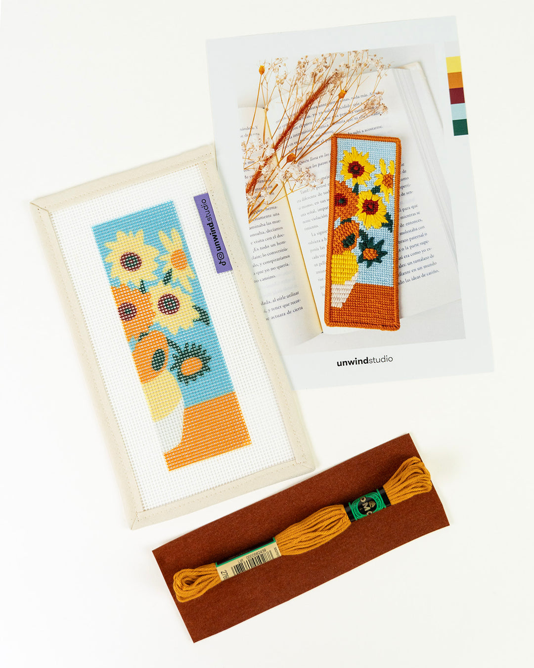 Van Gogh "Sunflowers" Bookmark Needlepoint Kit