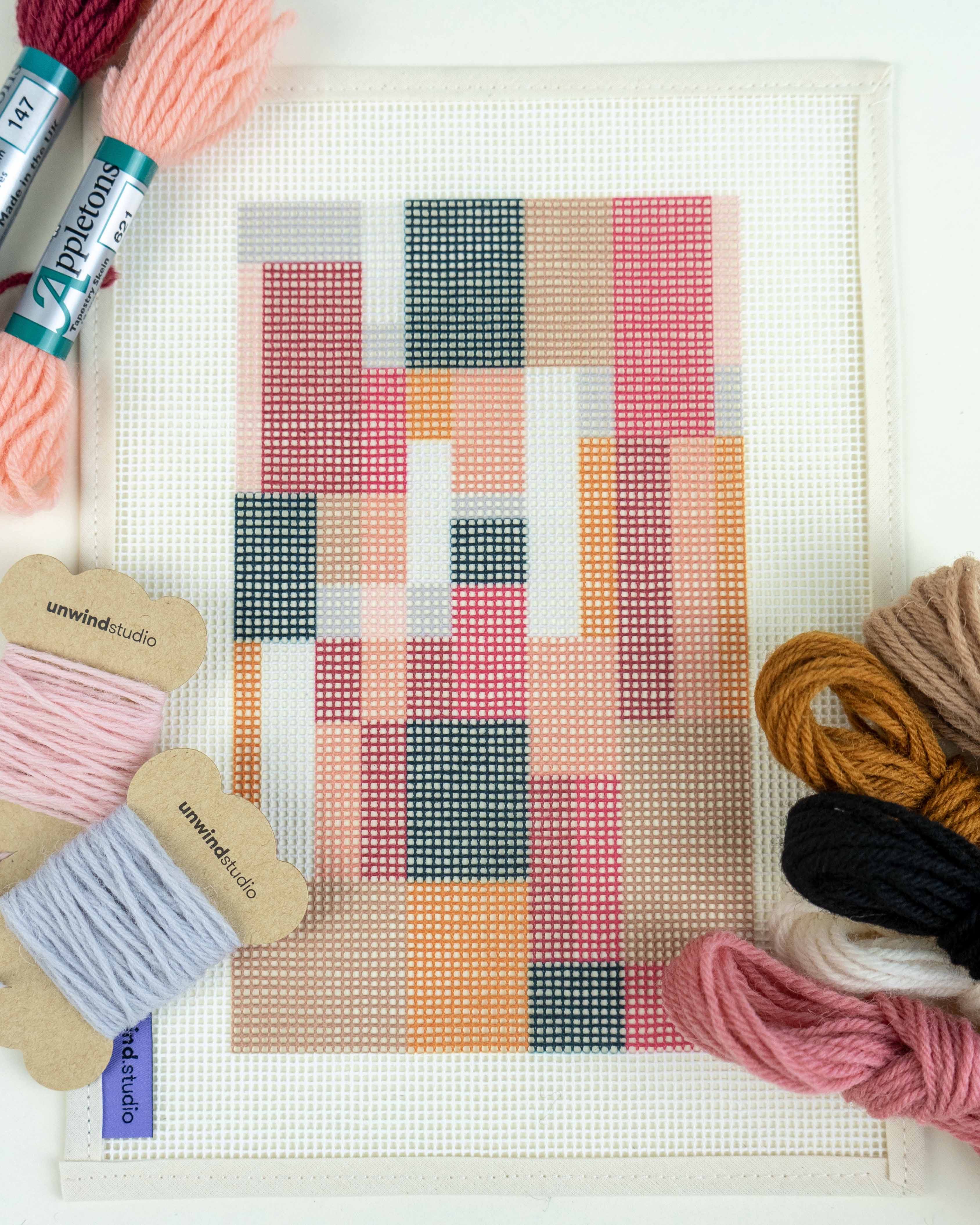 Sophie Taeuber-Arp, Vertical Composition Needlepoint Kit – Unwind