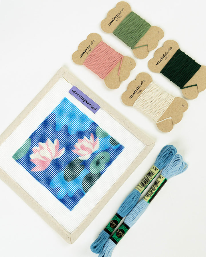 Claude Monet “Water Lilies” Coaster Needlepoint Kit