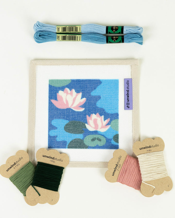Claude Monet “Water Lilies” Coaster Needlepoint Kit