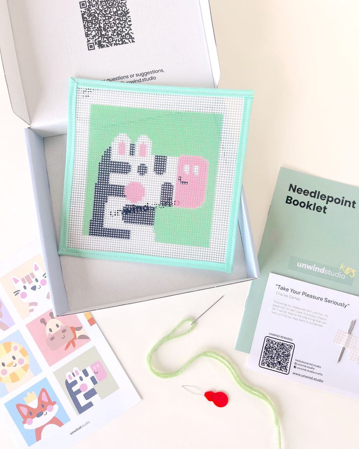 Zebra Needlepoint Kit for Kids