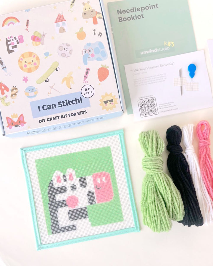 Zebra Needlepoint Kit for Kids