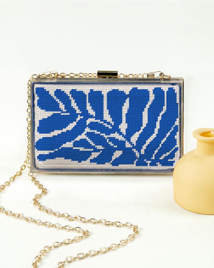 Azul Needlepoint Kit for Clutch Insert
