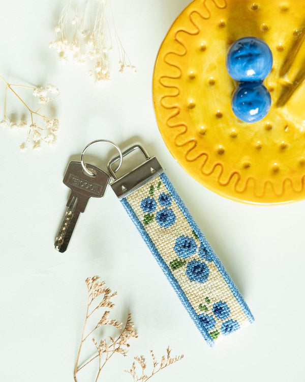 Blueberries Key Fob Needlepoint Kit