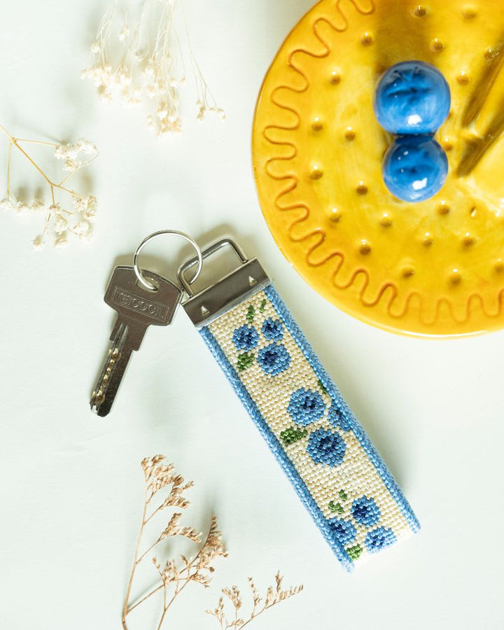 Blueberries Key Fob Needlepoint Kit