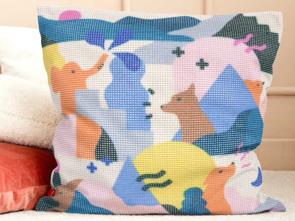 Colorful Needlepoint Cushion Kit