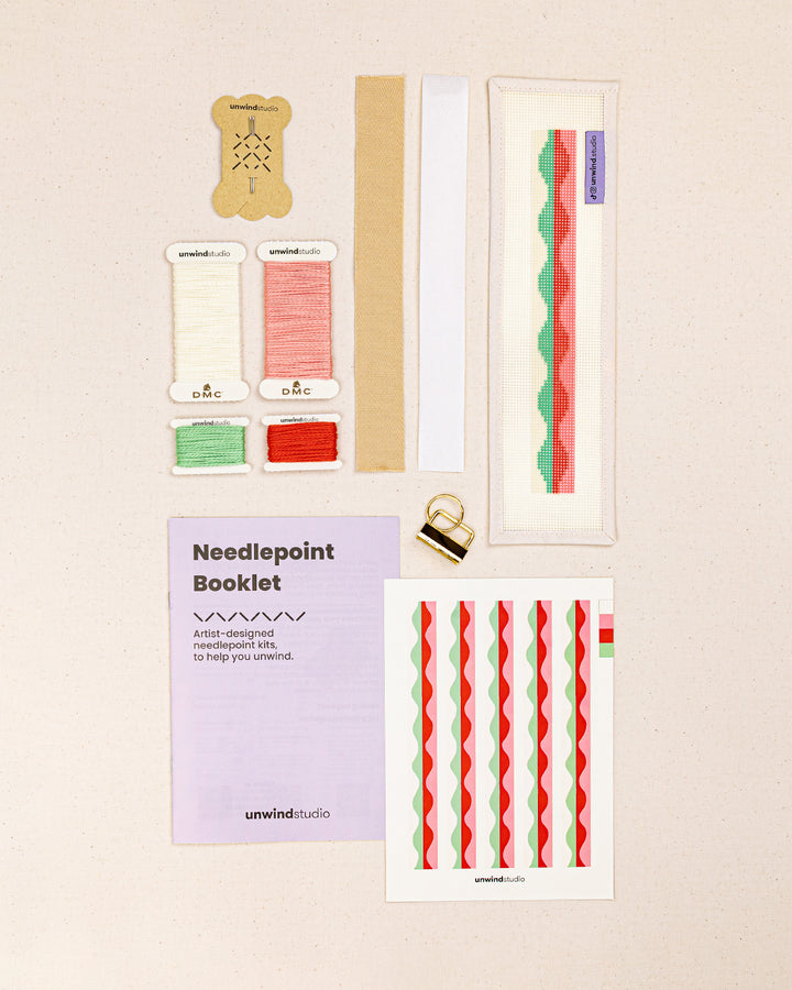 Candy Ribbons Needlepoint Key Fob Kit