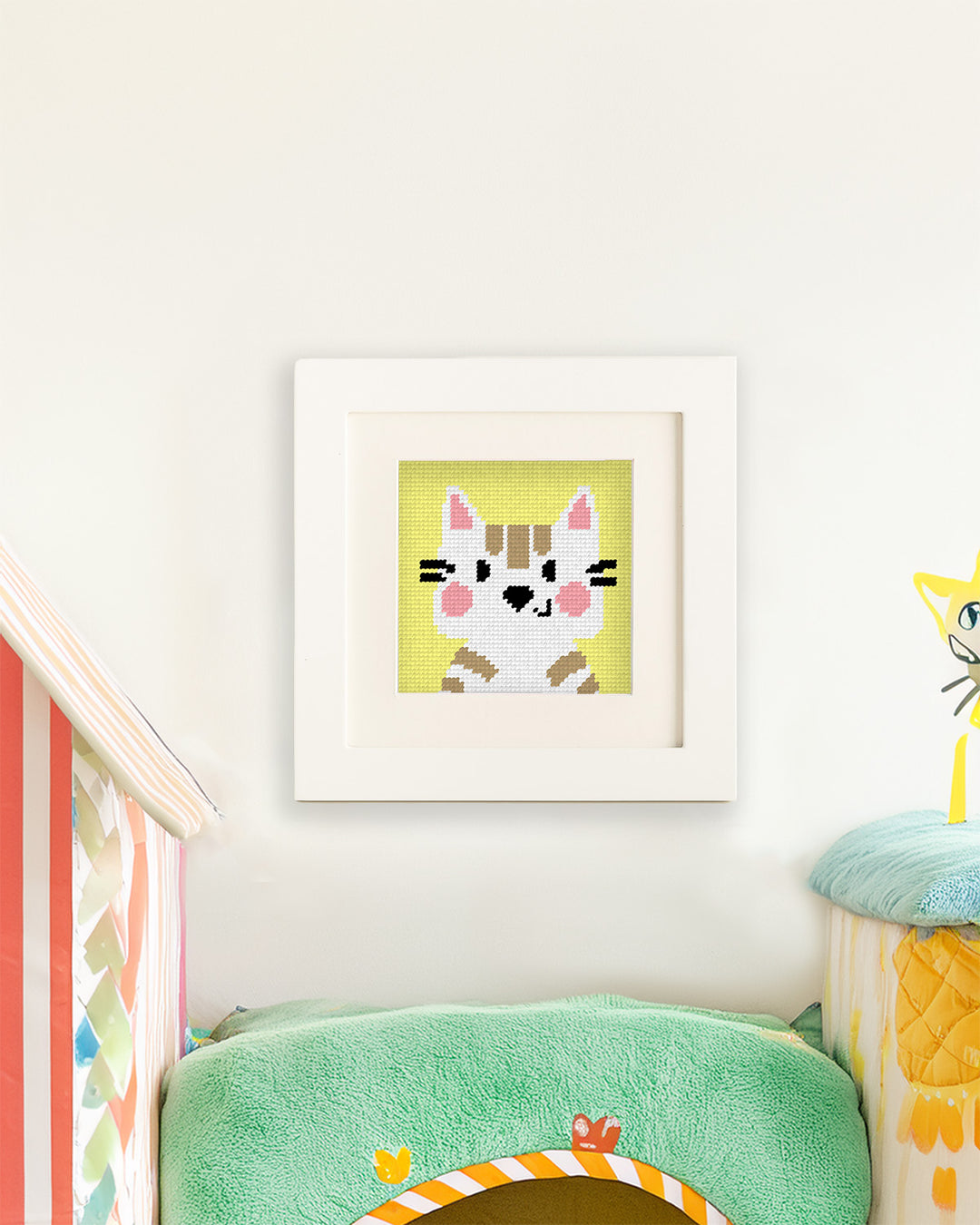 Catie, die Katze - Gobelinstickerei für Kinder