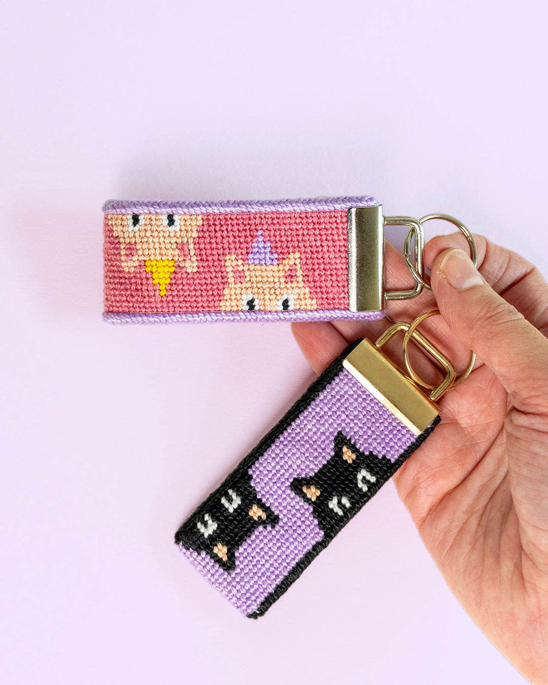 Cats Key Fob Needlepoint Kit