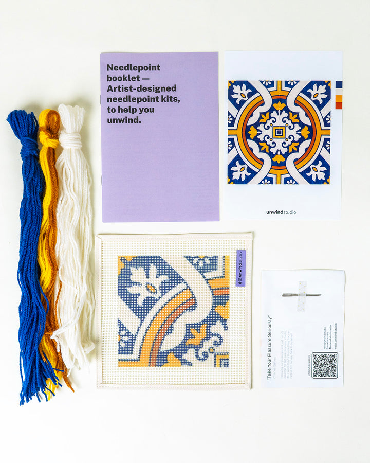 Portuguese Tiles Needlepoint Kit: Cedofeita