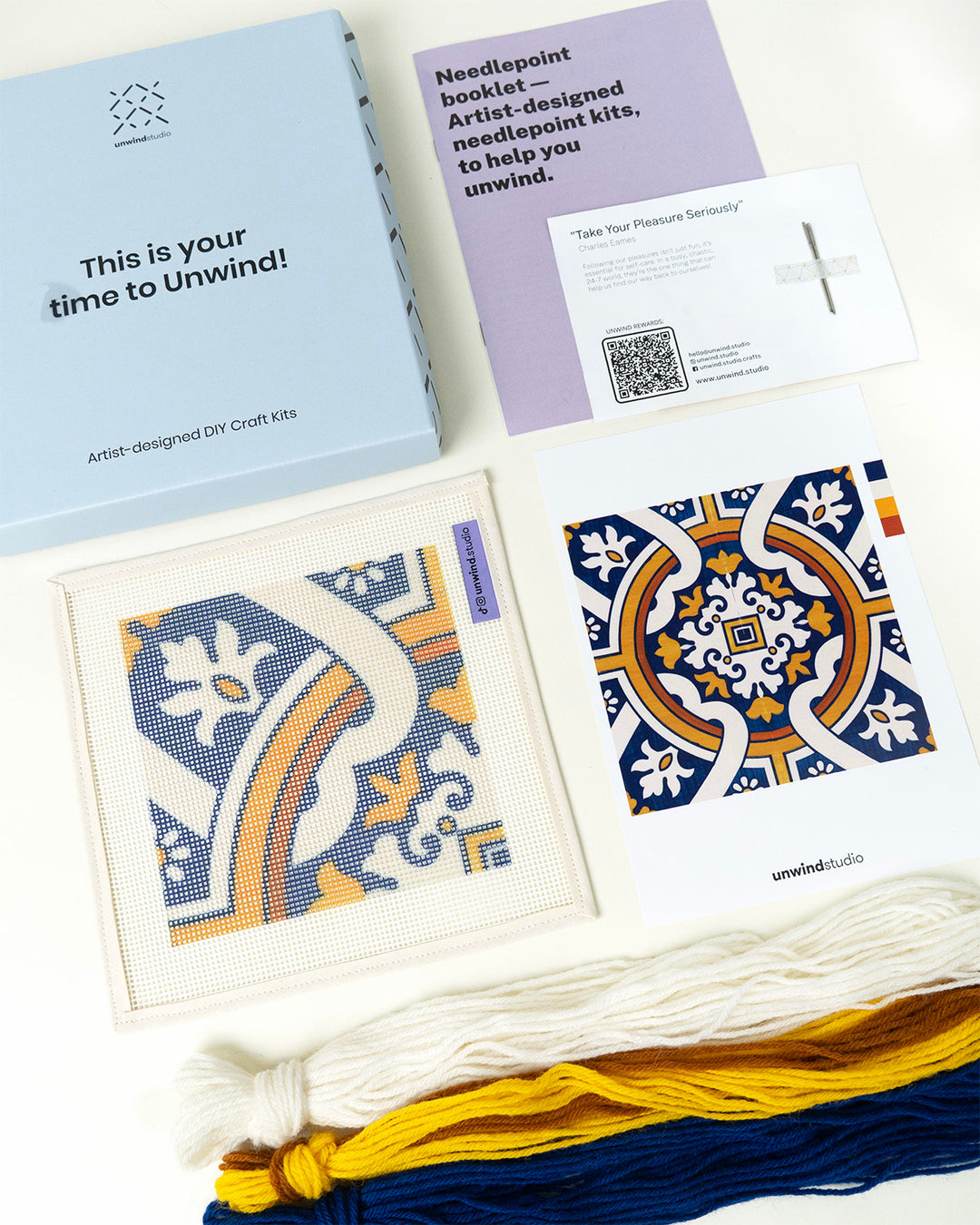 Portuguese Tiles Needlepoint Kit: Cedofeita