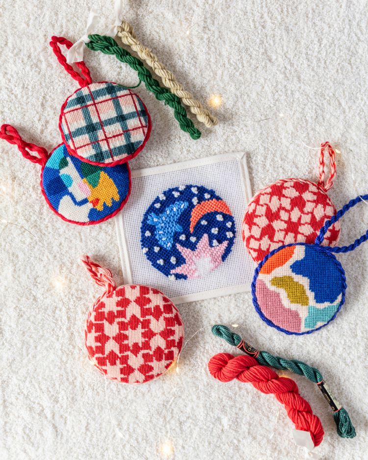 Christmas Needlepoint Ornaments Bundle - Save 15% by Unwind Studio