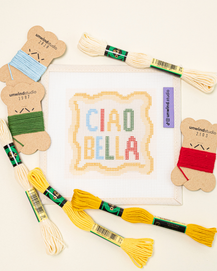 Ciao Bella Coaster Needlepoint Kit