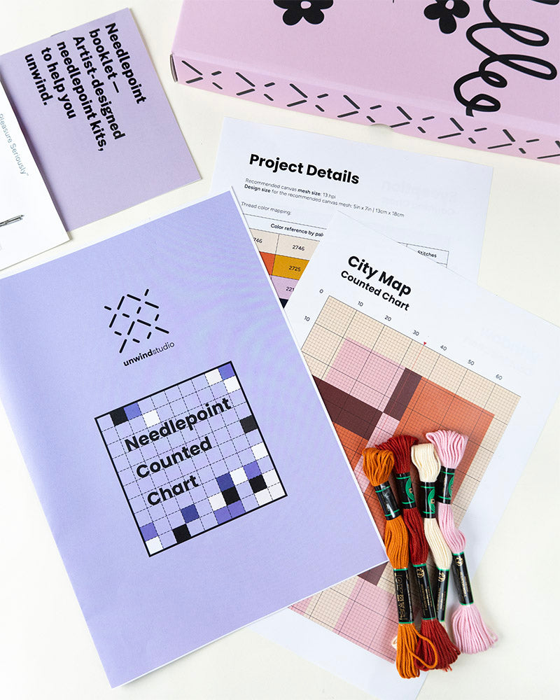 Stadtplan Gobelinstickerei gezählt Kit