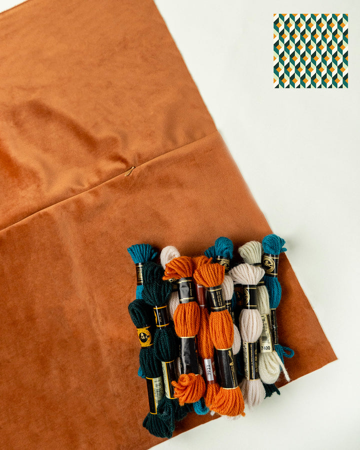 Tumbling Blocks V4: Needlepoint Cushion Kit (Counted Canvas)