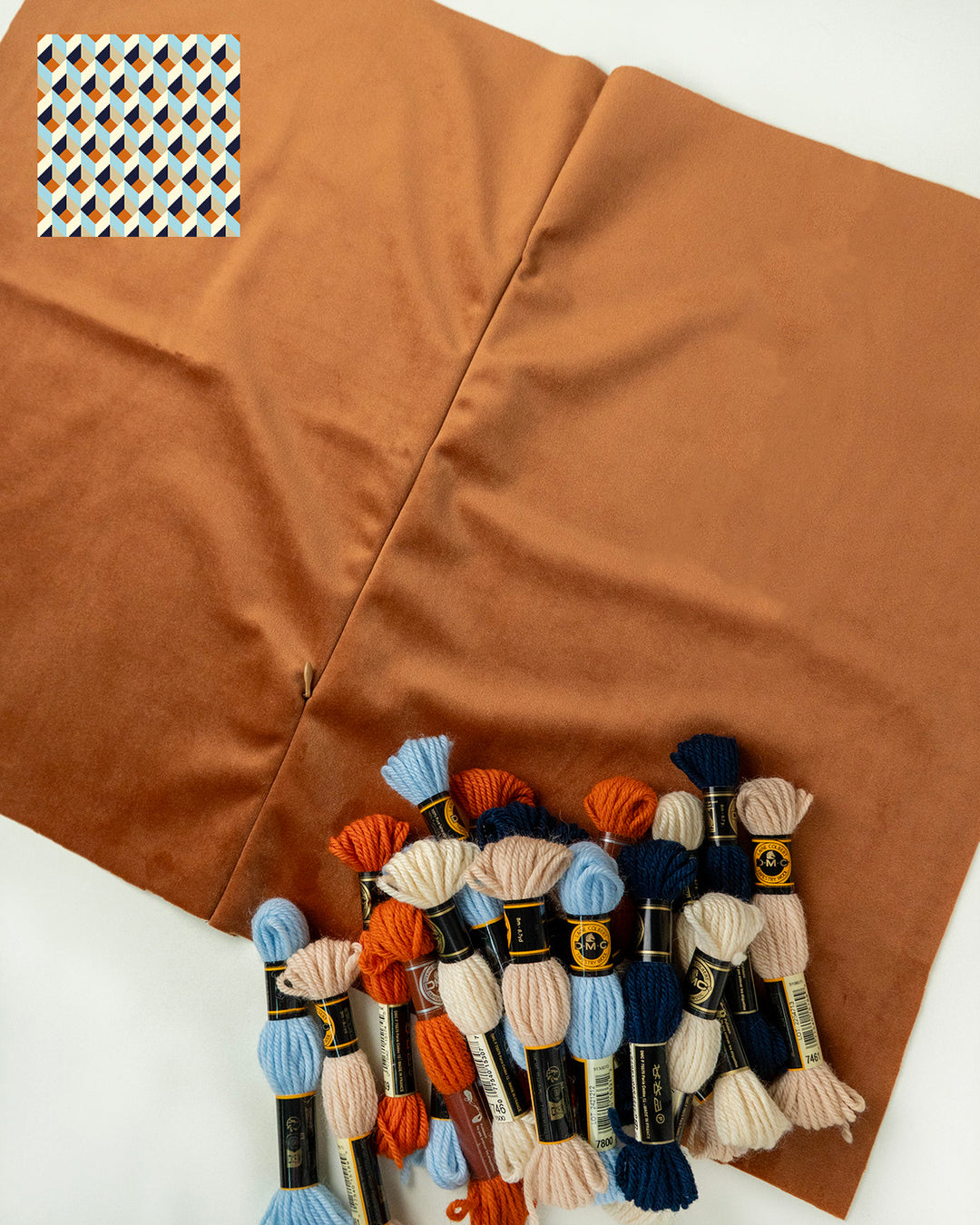 Tumbling Blocks V4: Needlepoint Cushion Kit (Counted Canvas)