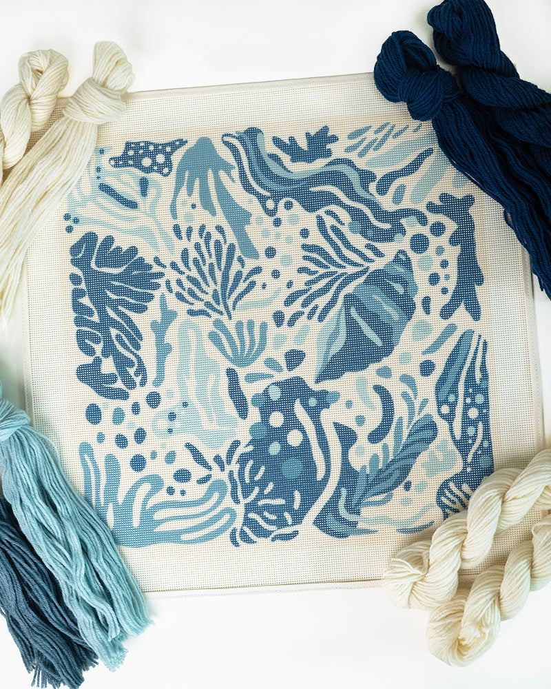 Coastal Matisse Needlepoint Cushion Kit (Pre-Order)