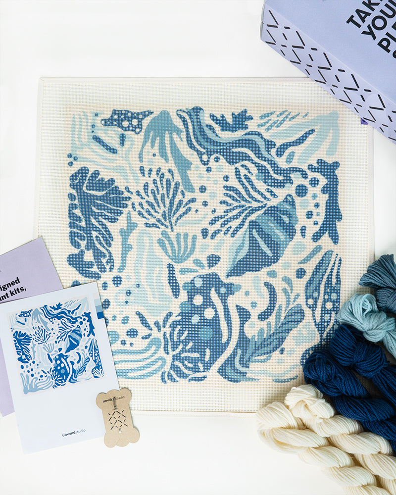 Coastal Matisse Needlepoint Cushion Kit (Pre-Order)