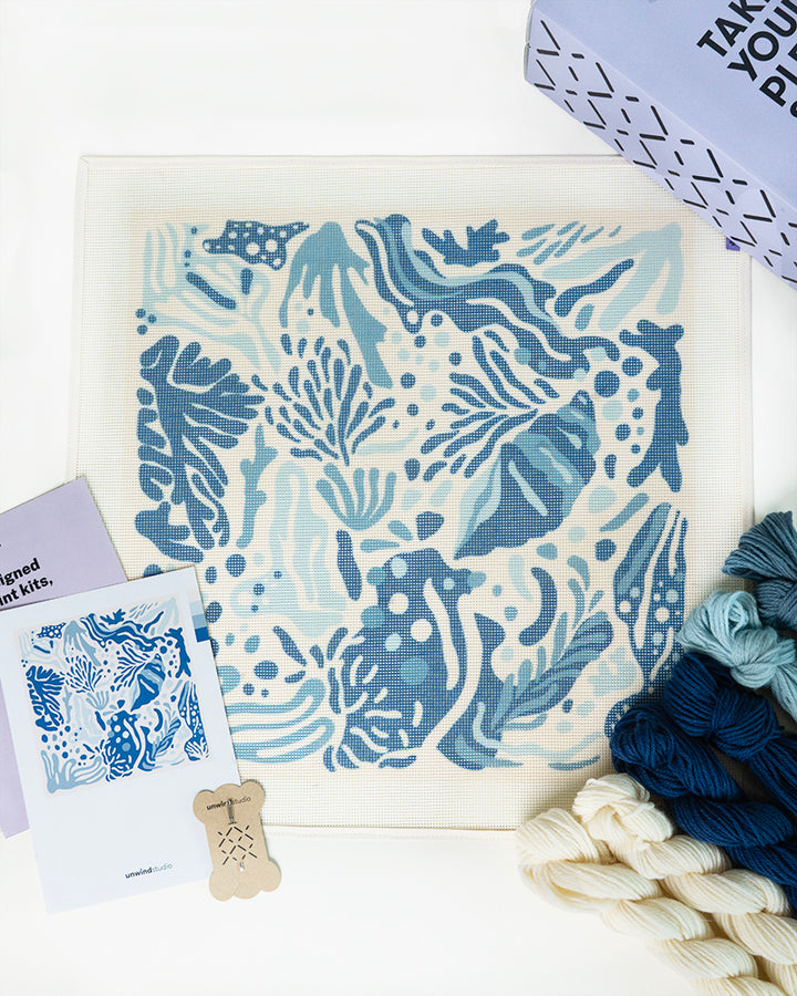 Coastal Matisse Needlepoint Cushion Kit (Pre-Order)