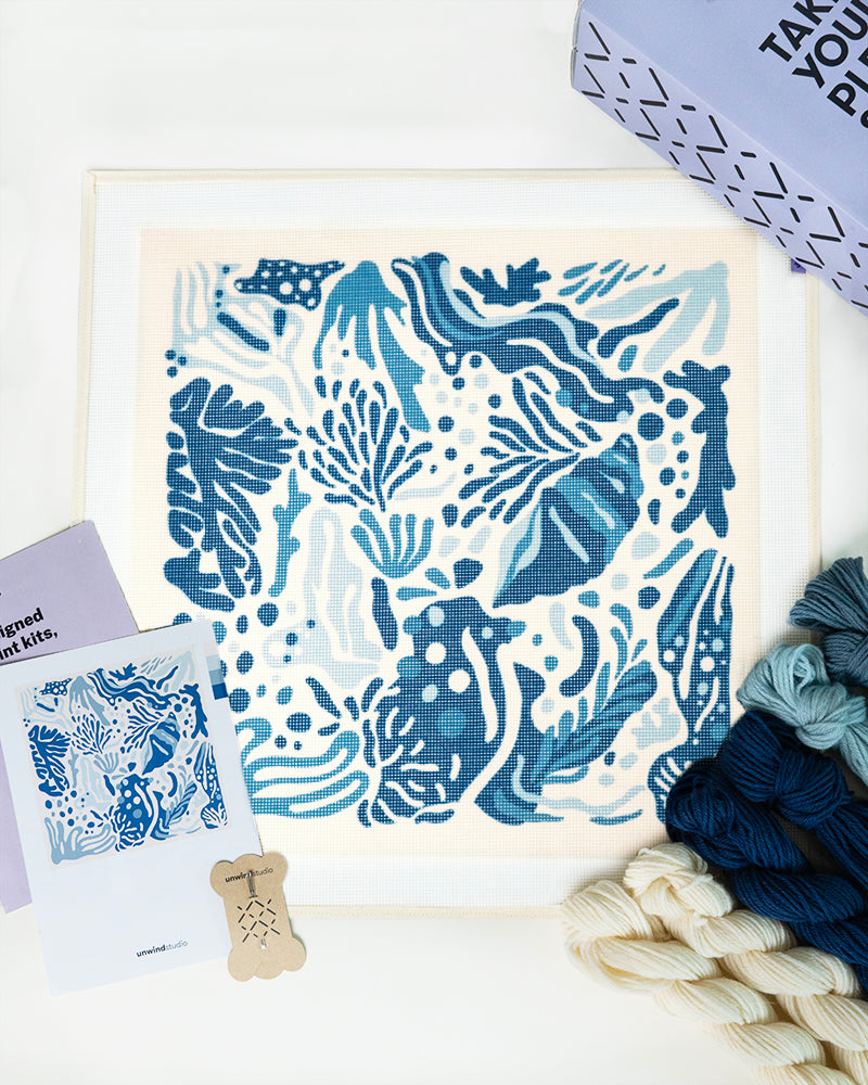 Coastal Matisse Needlepoint Cushion Kit