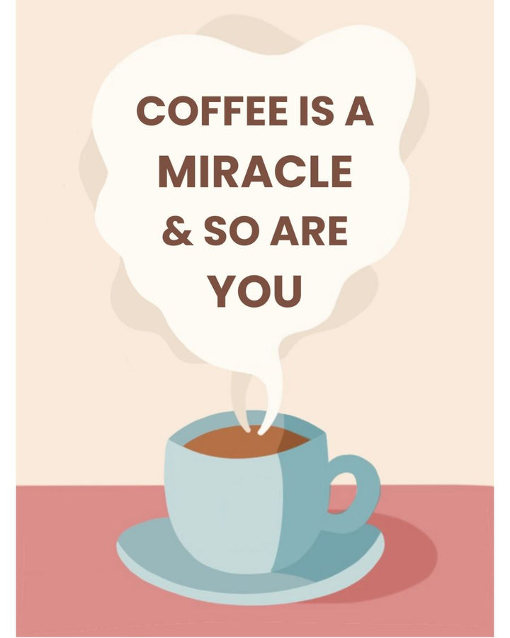 Kaffee ist ein Wunder & Du bist auch ein Gobelinstickerei-Set