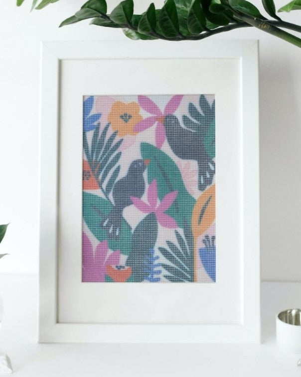 Colorful Jungle Needlepoint Kit by Unwind Studio