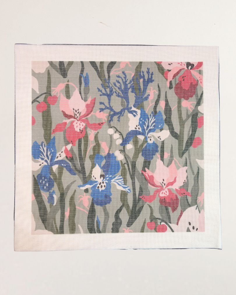 Floral Rhapsody Cushion - Misaligned Faulty Canvas