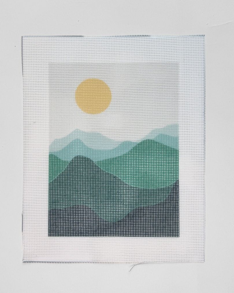 Green Mountains - Misaligned Faulty Canvas