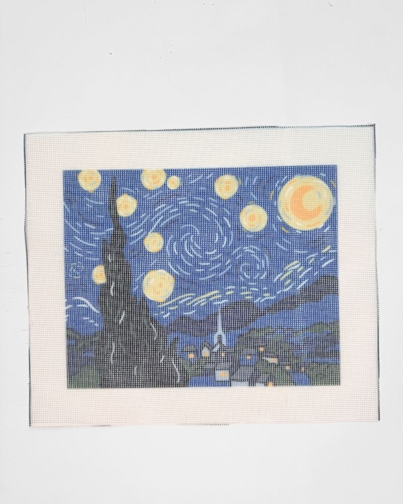 Van Gogh "Starry Night" - Misaligned Faulty Canvas