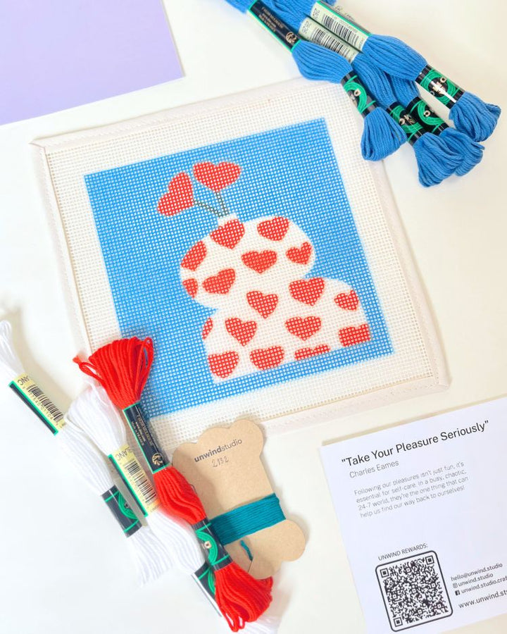 Flower-Love Needlepoint Kit by Unwind Studio