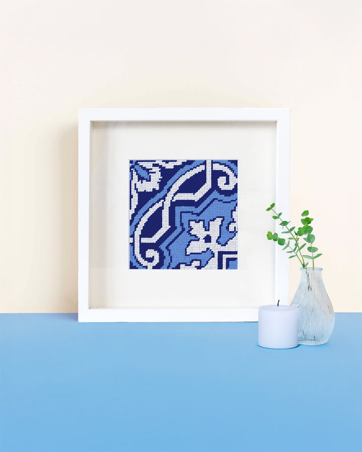 Portuguese Tile Needlepoint Kit: Fontainhas