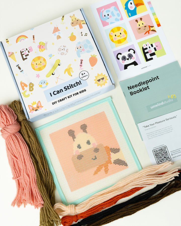Gloria, the Giraffe - Needlepoint Kit for Kids