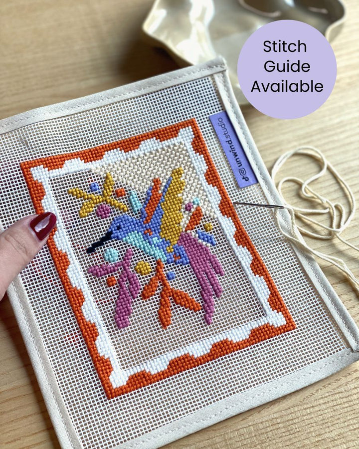 Hummingbird Stamp Needlepoint Kit