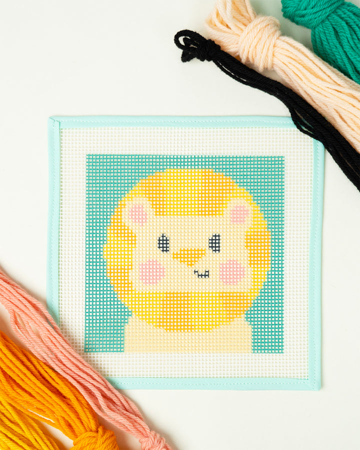 Leonardo, the Lion - Needlepoint Kit for Kids