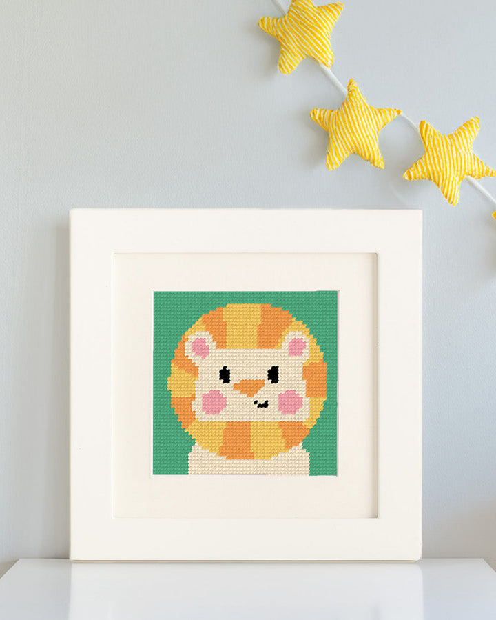 Leonardo, the Lion - Needlepoint Kit for Kids
